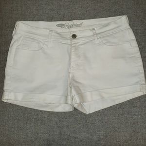 White Boyfriend Shorts